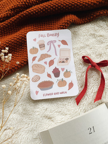 fall bakery sticker sheet