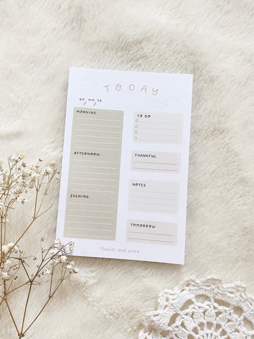 today daily planner notepad